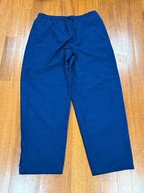 Wilson Men's XL Navy Blue Mesh-Lined Windbreaker Track Pants Elastic Waist